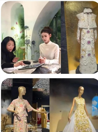 马筱梅惊艳亮相，三套高定华服搭配考究金饰设计，尽显优雅魅力